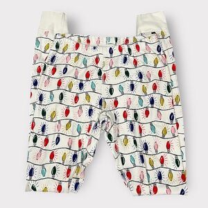 Hanna Andersson Light Bulb Christmas Print Pajama Pants Size‎ XS Leggings